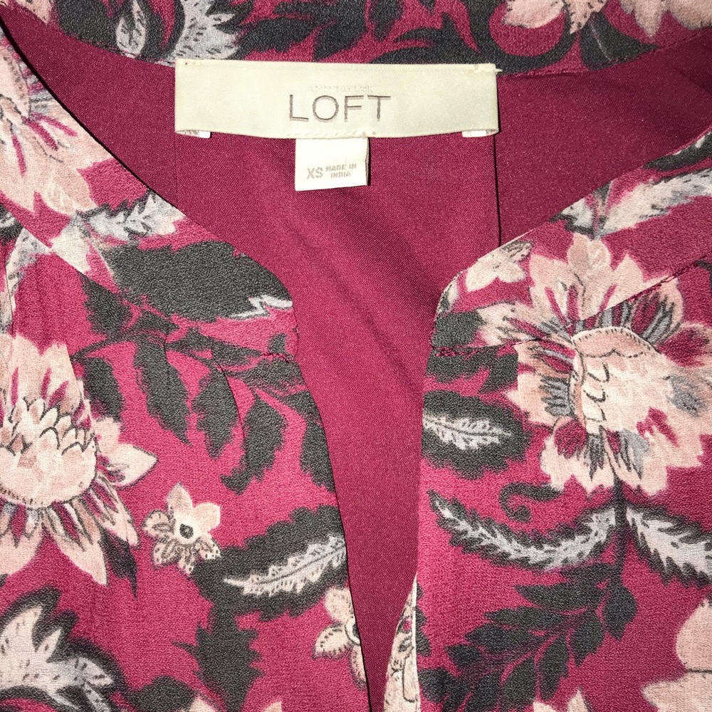 🎉HP🤗 LOFT Floral Tie Waist Dress - Picture 5 of 9